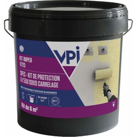 VPI – Kit d'imperméabilisation V720 sous carrelage – Protection pour locaux humides – Résine CRYLIMPER 4,8kg – Primaire PRIMA UNIVERSEL 1L (1/2)
