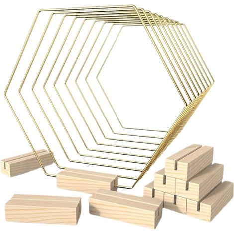 Cercle Pour Couronne - Cercle Métallique Hexagonal - Pour Décoration De Mariage Et Couronnes Florales - 10 Pièces (1/5)