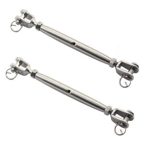 Lot de 2 tendeurs à vis M10 en acier inoxydable 304 avec corps fermé