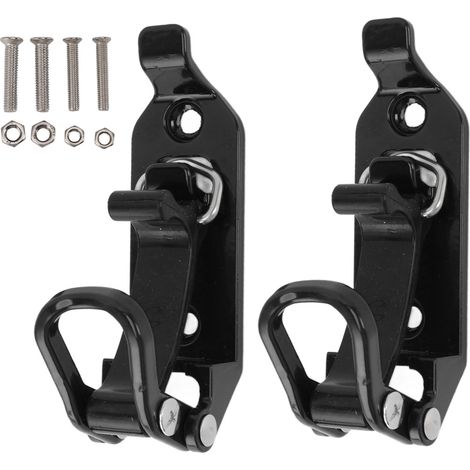 Lot de 2 supports de pelle pour galerie de toit, grande capacité de charge, porte-hache, pince de fixation en métal et caoutchouc, kit de montage pour voiture, camion, bateau, noir (1/5)
