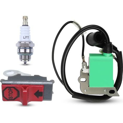 Bobine d'allumage Interrupteur d'arrêt Jeu de bougies pour Husqvarna 50 51 55 268 272 266 261 262 61 254 257 Module de tronçonneuse (1/5)