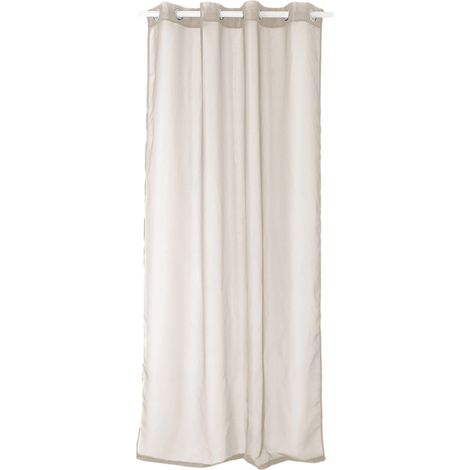 Voilage à oeillets 140 x 240 cm LUTHEO coloris BEIGE IVOIRE