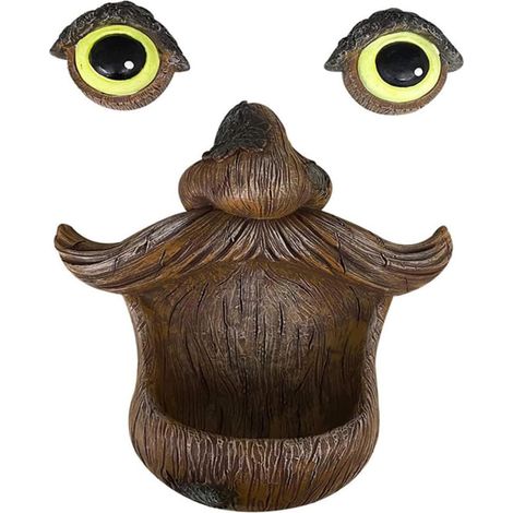 Baumgesicht-Vogelhäuschen, Vogelhäuschen, Baumgesicht-Ornamente, Garten-Vogelhäuschen, Garten-Baumgesicht, Fee, Harz, Holunder-Anhänger (1/5)