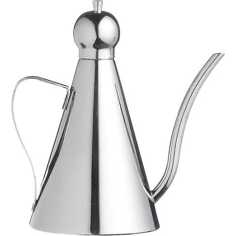 Distributeur d'huile d'olive 350 ml, pot à huile/vinaigre en acier inoxydable pour la cuisine, bouteille d'huile d'olive, bidon d'huile d'olive (1/5)