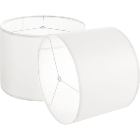 VEVOR Lampenschirm Trommel 33 x 33 x 25 cm (oben x unter x hoch), 2 Stk. mittelgroße Ersatzschirme aus Leinen + PVC, Lampenschirm für Tischlampen Stehlampen Pendelleuchten (cremefarben) (1/5)