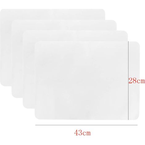 12 Tapis de Table Transparents en Plastique 43x28 43x28 cm (1/4)