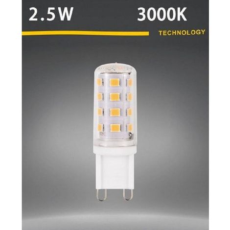 TrAdE Shop Traesio - Lampadina Led G9 Spotlight 2.5w Tubolare Luce Calda Fredda Naturale 250lm G9-2.5w - -Bianco Caldo -