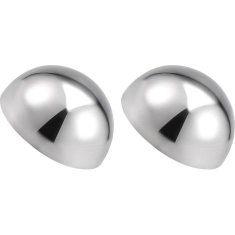 Halbkugeln aus Edelstahl 304 – 2er-Set – Poliertes Silber – Handlaufkappen – Garten, Haus, Büro – 32 mm