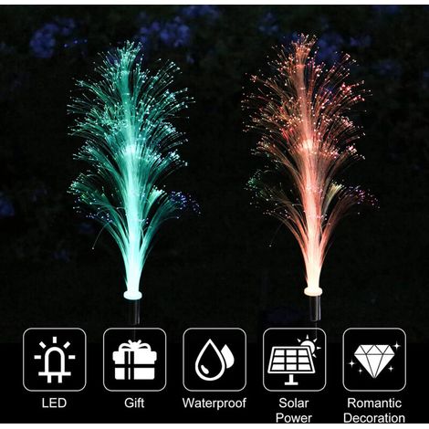 Lampes solaires de jardin, lot de 2, tubes en acier inoxydable, double couche, étoiles et lune, avec LED, étanches IP65, idéales pour pelouses, trottoirs, terrasses, balcons et décorations paysagères. (1/5)