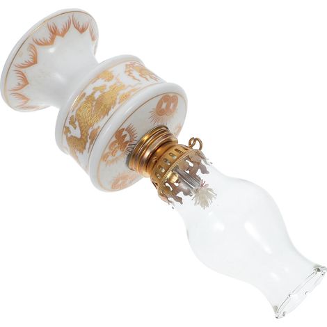 Lampe à Huile Source Lumineuse Continue et Éclairage Brillant Vintage en Céramique et Verre avec Design Dragon pour Décoration Intérieure Classique (1/5)