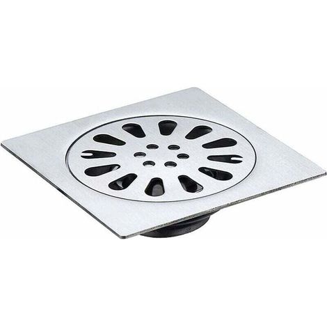 Scarico a pavimento quadrato in acciaio inox, per porta del bagno, scarico della doccia, scarico a pavimento