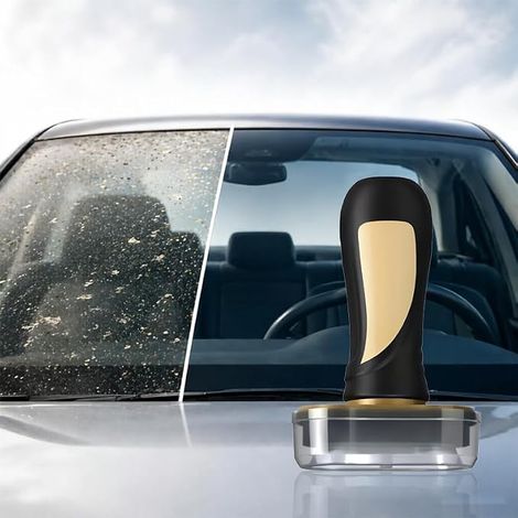 Nettoyant Anti-Buée et Film Gras pour Vitres Auto, Brosse de Nettoyage de Film D'huile Automobile, Nettoyage Rapide et Efficace pour vitres de voiture, fenêtres, miroirs et Surfaces Vitrées (1/5)