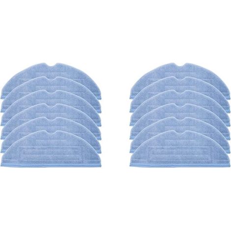 12 paños de microfibra para fregona - Recambio de paños de microfibra para mopa Roborock S7 / S7+ / S7 Pro / S7 Max / S7 MaxV / S7 Max Ultra / T7S / T7S Plus / G10 (1/2)