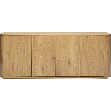 Buffet acabado madera clara roble 4 puertas L180 cm NEGAN