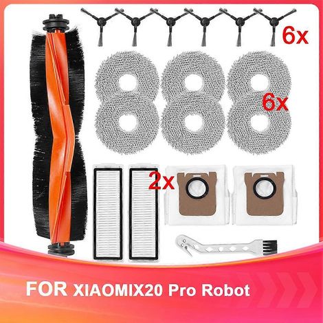 Filtre pour aspirateur brosse pour aspirateur Filtre de brosse pour aspirateur filtre de Accessoire Lot pour X20 Max/ Pro Robot Aspirateur – Roller Brosse – Side Brosse – Wipes Filtres – Sac à poussiè (1/5)