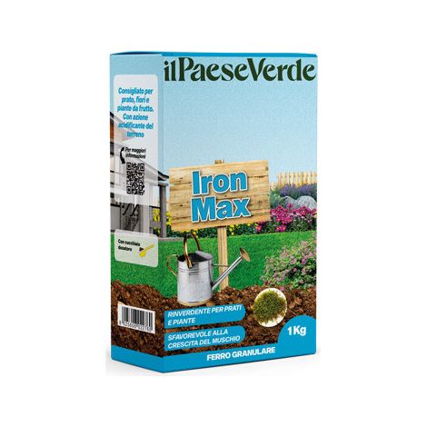 Engrais granulé Iron Max 1kg – Rénovateur pour pelouse et plantes – Agribios – Contre la mousse