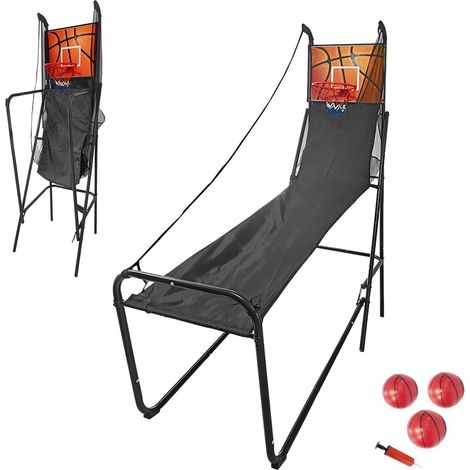 Basket Pallacanestro Pieghevole Canestro con Tabellone 3 Palloni Pompa (1/3)