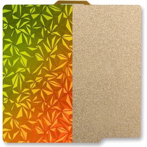 Plateau d'impression 3D 257x257mm PEO lisse caméléon + PEI texturé, tôle ressort acier flexible pour Bambu X1C/X1/X1E/P1P/P1S/A1 (sans base magnétique) (1/2)