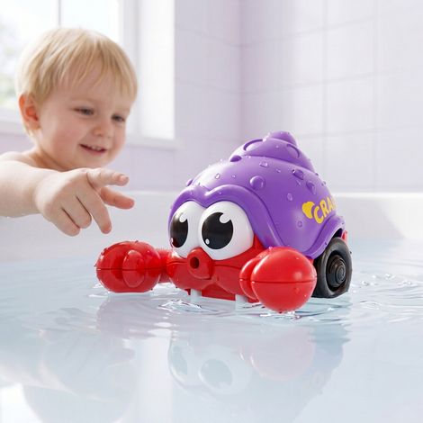 Jouet de bain violet en forme de bernard-l'hermite à tirer sur une ficelle, idéal pour le bain et les bains quotidiens des enfants -- 1 pièce -- AUTLEAD (1/5)