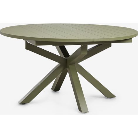 Table de jardin extensible en aluminium Barces 145-200x145 cm SKLUM Vert Olive Intense