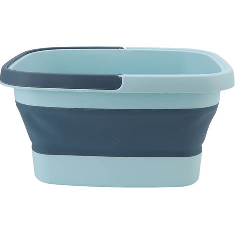 Bain de Pieds Portable en Silicone Pliable - Bassin de Massage pour Spa à Domicile Bleu