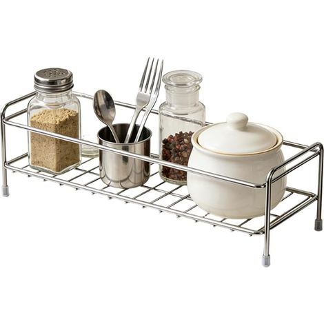 Schwammhalter für die Küchenspüle – Platzsparend und rostfrei – Spülbecken-Organizer – Zur Aufbewahrung von Seife, Bürste, Flasche, Handtuch, Gästehandtuch, geeignet für Badezimmer, Waschbecken und (1/5)
