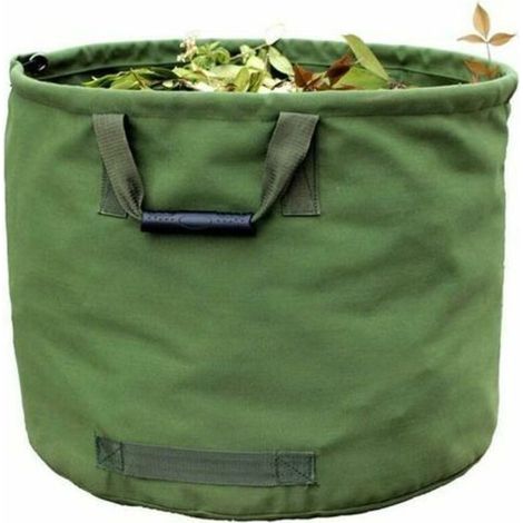 Extra großer Gartenabfallsack, 32 Gallonen, wiederverwendbarer Laubsack mit zwei Griffen (Grün) (1/5)