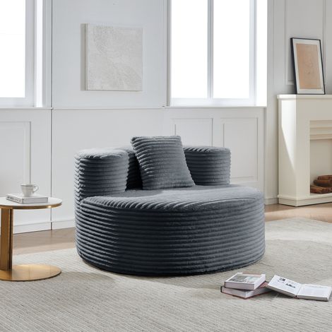 Sillón relax comprimido 112x105x59 cm gris oscuro OKMYHOME (1/5)