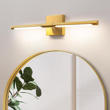 Deux appliques murales LED rechargeables, 6000 mAh, télécommande et commande tactile, rotation à 360°, couleur or, 70 cm. (1/5)