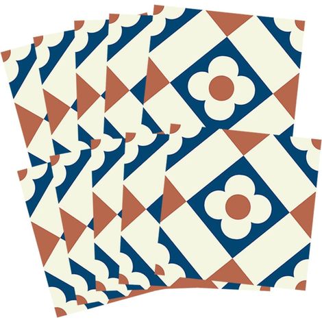 10feuilles Autocollants Muraux Géométriques De Carrelage Adhésif Décoratif (1/5)