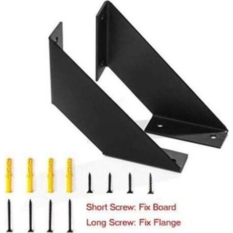 4 Pcs Equerre Etagere Murale, Equerre Metal de étagère Robuste, Equerre Fer Forge pour Etageres Bricolage 15cm (1/4)