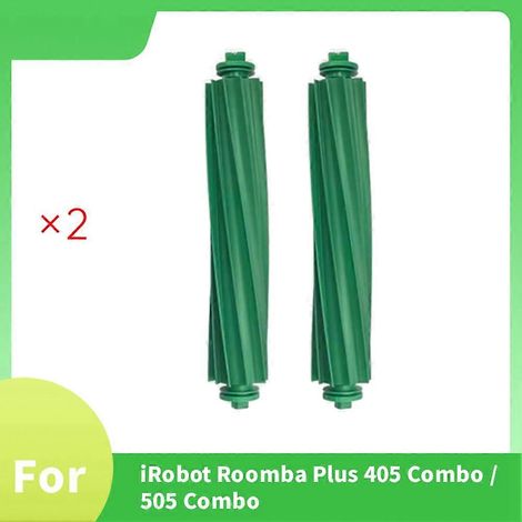 2 cepillos principales para iRobot Roomba Plus 405 Combo / 505 Combo, accesorios para aspiradoras robot.