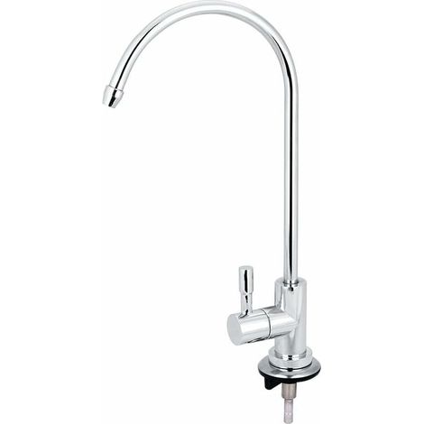 Rubinetto da cucina con comando touch da 1/4" per osmosi inversa - Collo d'oca con filtro per acqua potabile e attacco rapido (1/5)