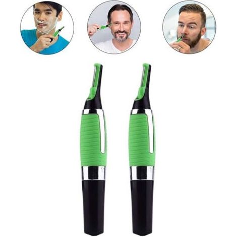 Rasoir électrique homme hypoallergénique – Lame en acier inoxydable – Pour cou, nez, sourcils et poils du corps – Appareil léger professionnel (1/4)