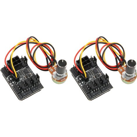 2 Pièces Contrôleur de Ventilateur PC 3 Broches 4 Broches, Hub PWM 8 Voies pour Refroidissement Boîtier, Régulateur de Vitesse 12V (1/5)