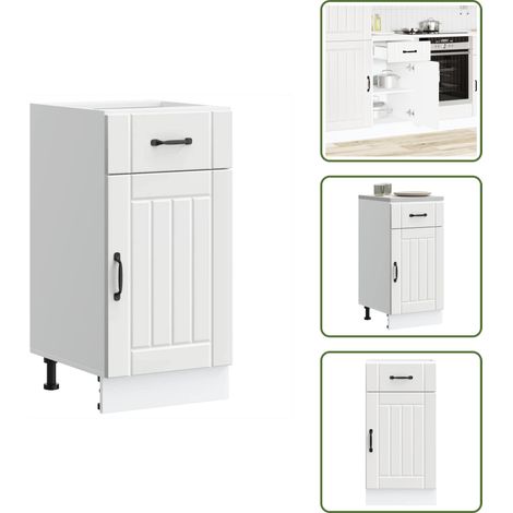 Armadio in legno - vidaXL Base da Cucina Lucca Bianco in Legno Multistrato - Armadio con porte