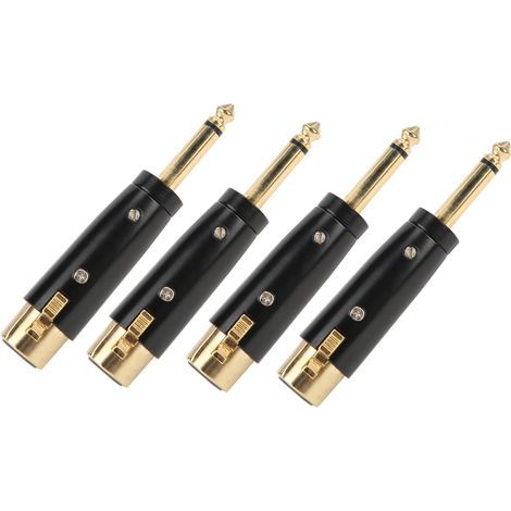 Adaptateur XLR 4 Pièces - Convertisseur Audio Métal 6.35mm Mono Mâle/Femelle LZ1167G (1/5)
