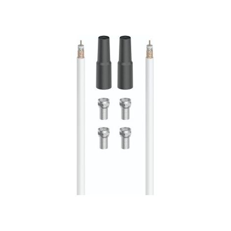 Câble coaxial - HAMA - Kit de raccordement SAT - 20 mètres - Fiches F mâle - 100 dB