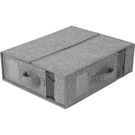 Boîte de rangement pour draps, organisateur de vêtements et de draps, gris (1/5)