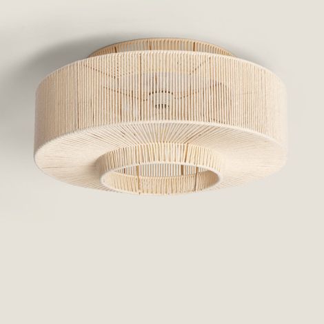 Plafón de Techo de Cuerda de Algodón Alma M Beige (1/4)