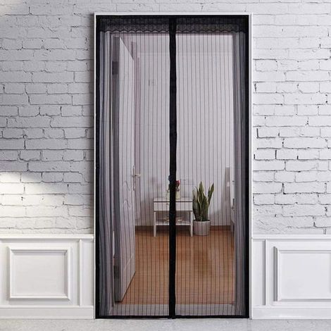 BelleRise - Moustiquaire magnétique avec rideau en maille résistante, moustiquaire de porte aimantée, empêche les insectes (1/5)