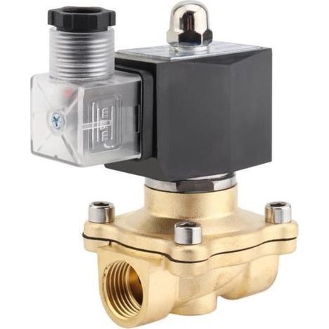 DBBEGK LESHP® 1-2 électrovanne à action directe de cuivre pur de bobine carrée à CA 220V de 1-2 pouce