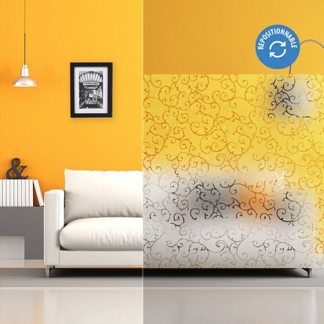 DIMEXACT - Film électrostatique décoratif avec motif arabesque - 60 cm x 0.5 m - En Rouleau (1/3)