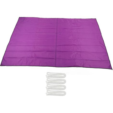 Voile d'ombrage rectangulaire pliable anti-UV pour jardin, terrasse et piscine, violette (1/5)