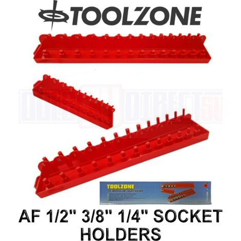 3PC SOCKET RAIL IMPERIAL AF 1/2"" 3/8"" 1/4"" STAND TRAY RACK STORAGE HOLDER SS214 (1/4)
