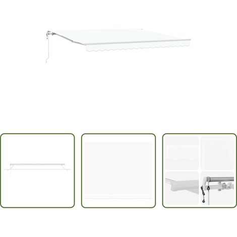 Sonnenschutz - Elektrische ausziehbare Markise Weiß 400 x 300 cm (1/5)