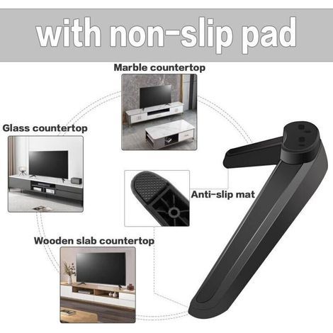 Support TV réglable pour écrans de 27 à 55 pouces – Pieds universels compatibles avec Smart TV, installation facile et stable (1/5)