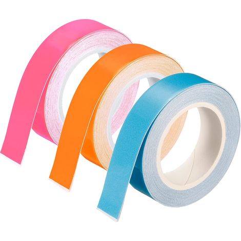Paquet de 3 bandes couchage 9.8Ftx0.5 pour décoration nuit bleu/orange (1/5)