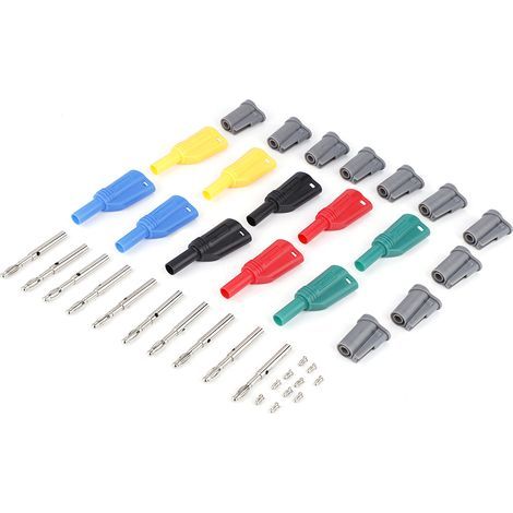 Spina a banana, presa multifunzionale pratica, 10 set di spine da 4 mm, comoda per apparecchiature di test elettroniche e multimetri. (1/5)