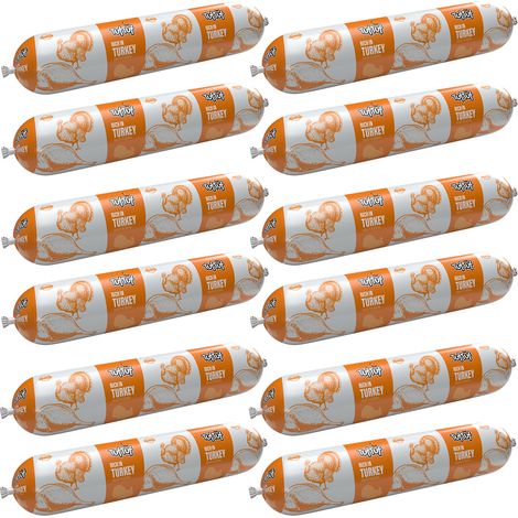 TufTuf Nassfutter für Hunde, Truthahnriegel, 12 x 900 g, Komplettfutter (1/2)